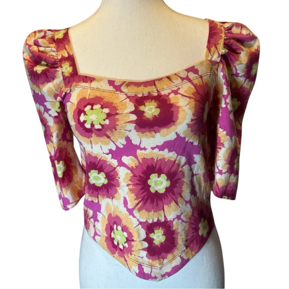 Free People Fitted Asymmetrical Blouse NWT